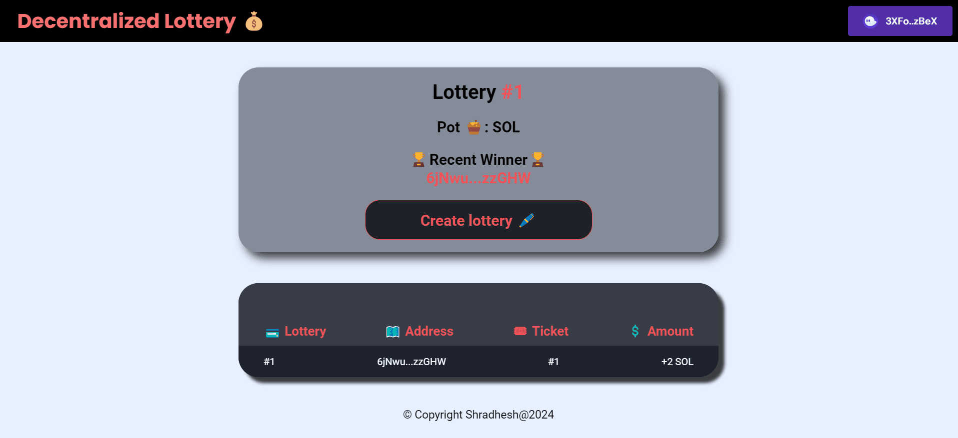 Decentralized Lottery